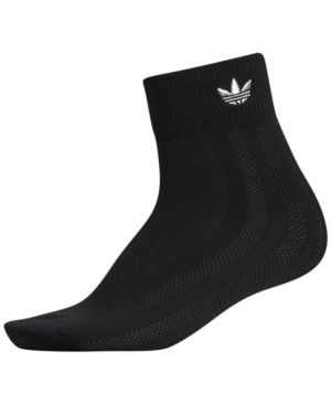 Adidas Originals Mesh-stripe Ankle Women's Socks In Black/silver Lurex ...