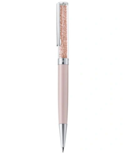Swarovski Silver-tone Crystalline Ballpoint Pen In Pink