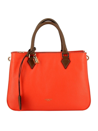 Avenue 67 Orange Leather Handbag