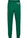 Prada Technical Jersey Trousers In Green