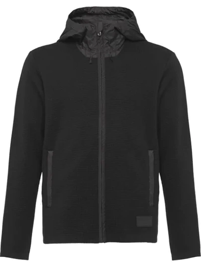 Prada Wool And Nylon Jacket In F0806 Black/black