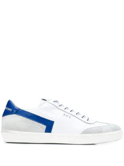 Leather Crown Skt Sneakers In White