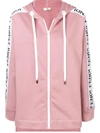 Fendi Logo Zipped Hoodie - Pink