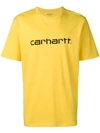 Carhartt Logo Print T In Yellow