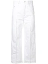 Isabel Marant Étoile Cropped High-waisted Jeans In White