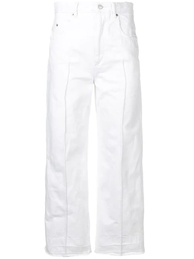 Isabel Marant Étoile Cropped High-waisted Jeans In White