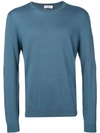 Closed Plain Jumper In Blue