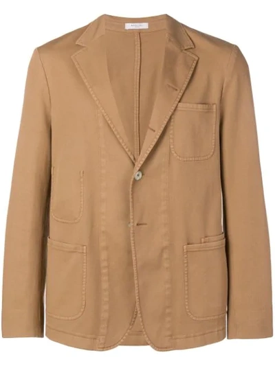 Boglioli Classic Fitted Blazer In Brown