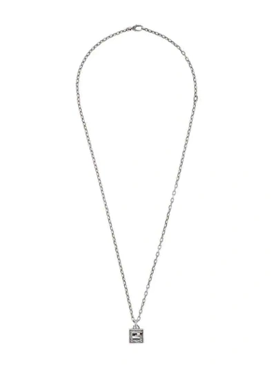 Gucci Geometric Logo Necklace - Silver