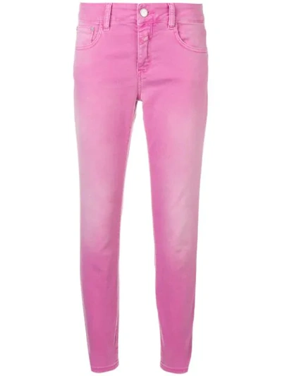 Closed Cropped Skinny Jeans In Pink