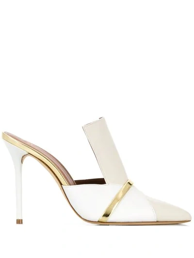 Malone Souliers Danielle Pointed Mules In Neutrals