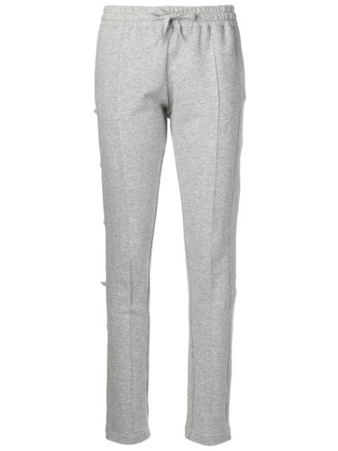 Alexandre Vauthier Jewelled Fleece Trousers In Grey | ModeSens