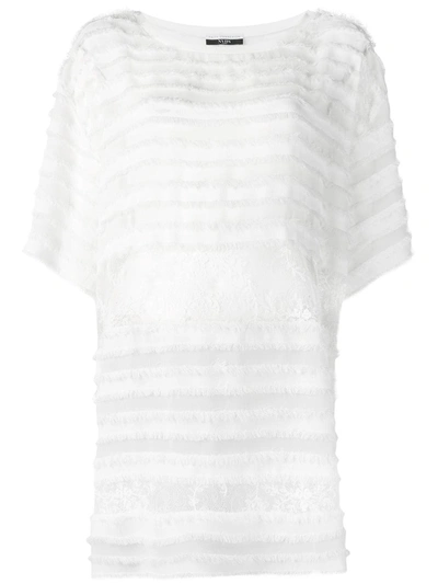 Faith Connexion X Nvds Lace T-shirt Dress In White