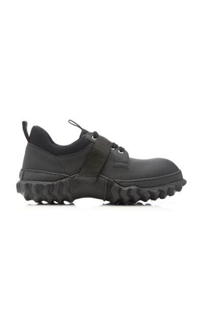 Marni Leather, Rubber And Mesh Sneakers In Black