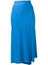 Pringle Of Scotland Asymmetric Wrap Skirt In Blue