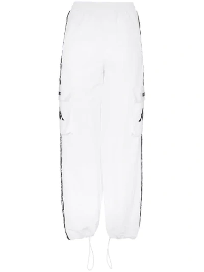 Charm's X Kappa Flame-stripe Utility Pocket Track Pants In 114 - White