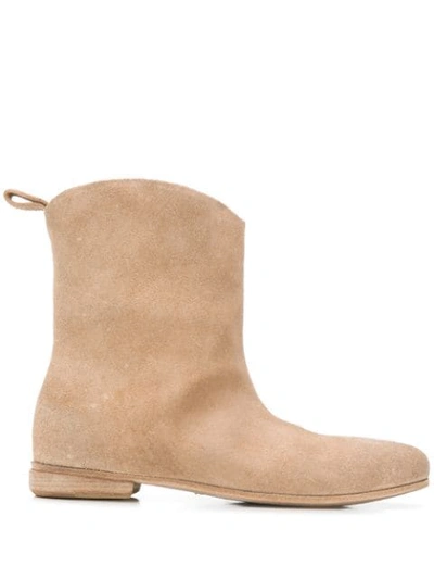 Marsèll Cowboy Ankle Boots In Neutrals