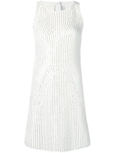 Ermanno Scervino Rhinestone-embellished Mini Dress In White