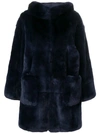 Liska Oversized Pallas Coat In Blue