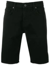 J Brand Men's Eli Over-dyed Cutoff Jean Shorts In Black