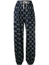 Gucci Gg Technical Track Trousers In Blue