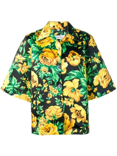 Richard Quinn Rose Print Shirt In Yellow