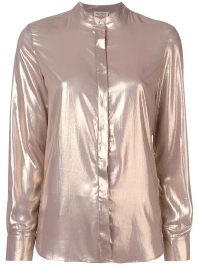 Blanca Metallic Sheen Shirt In Gold