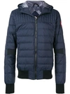 Canada Goose Hooded Padded Jacket In Blue