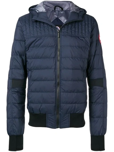 Canada Goose Hooded Padded Jacket In Blue