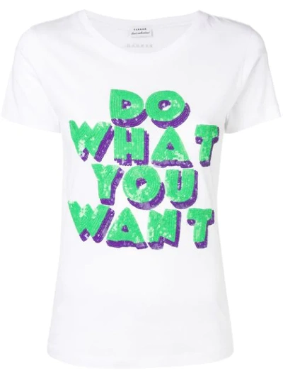 P.a.r.o.s.h Slogan Print T-shirt In White