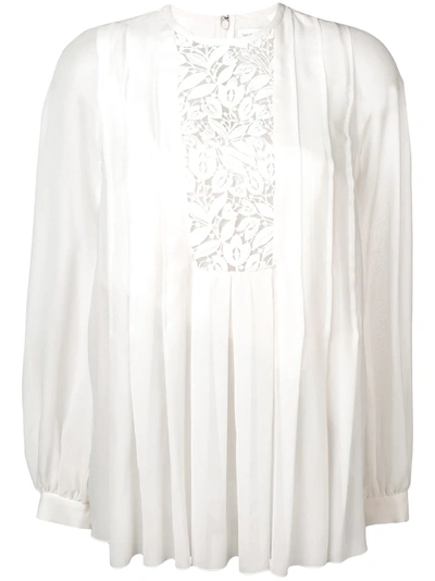 Giambattista Valli Front Lace Blouse - White
