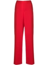 P.a.r.o.s.h Wide Leg Trousers In Red