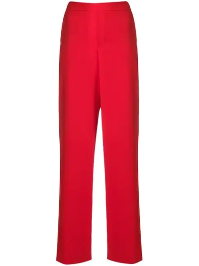 P.a.r.o.s.h Wide Leg Trousers In Red