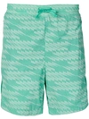 Stone Island Shadow Project Drawstring Waist Swimming Trunks In Green