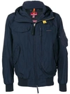 Parajumpers Hooded Raincoat In Blue