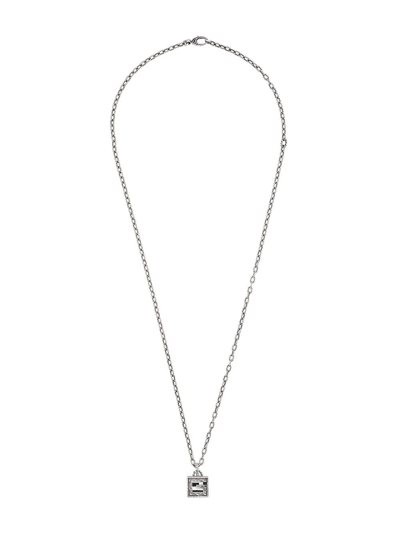 Gucci Necklace With Square G Cross In Silver In Undefined
