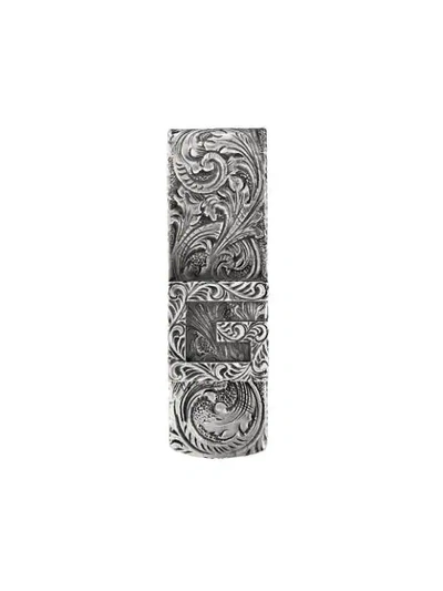 Gucci Money Clip With Square G In Silver