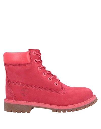 Timberland Ankle Boots In Red