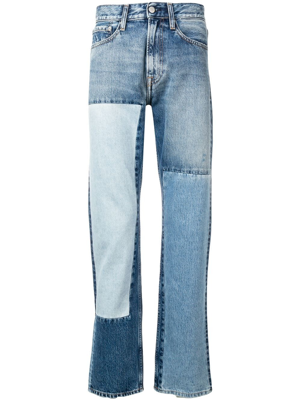 Calvin Klein Jeans Est.1978 拼接直筒牛仔裤 In Indigo | ModeSens