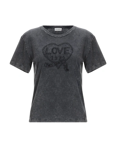 Saint Laurent T-shirt In Steel Grey