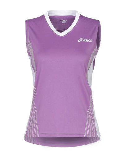 Asics T-shirts In Lilac