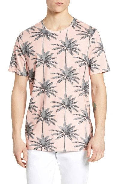 Ted Baker Spida Slim Fit Tree Print T-shirt In Coral