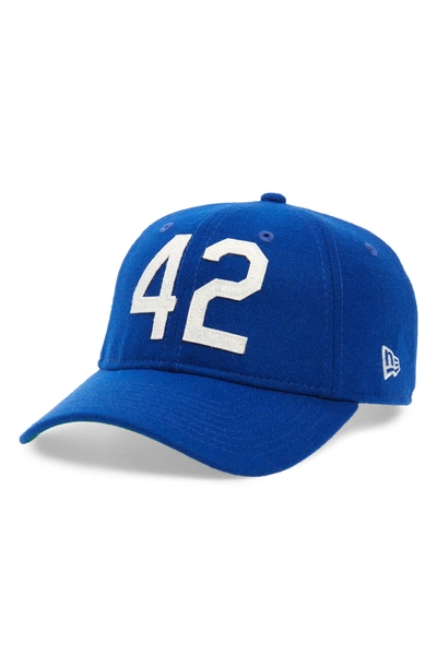 New Era Jackie Robinson 42 9twenty Wool Blend Baseball Cap - Blue
