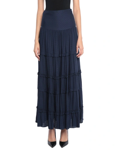 Manila Grace Maxi Skirts In Dark Blue
