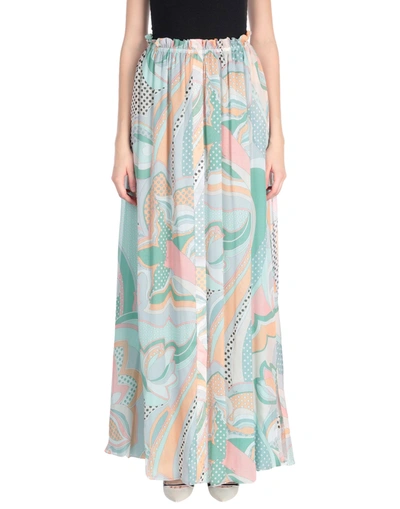 Emilio Pucci Maxi Skirts In Light Green