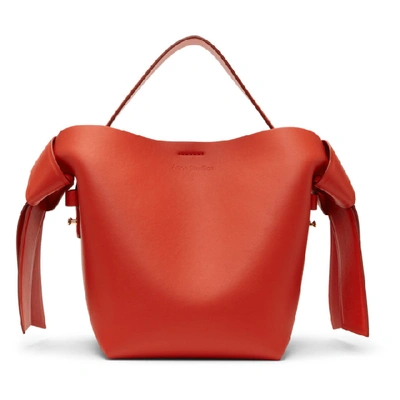 Acne Studios Musubi Leather Mini Bag - Coral In Sharp Red