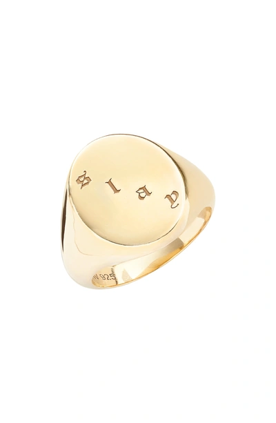 Argento Vivo X Dru. Slay Signet Ring (nordstrom Exclusive) In Gold