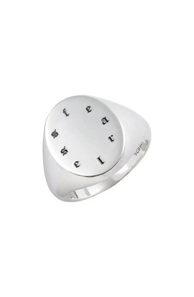 Argento Vivo X Dru. Fearless Signet Ring (nordstrom Exclusive) In Silver