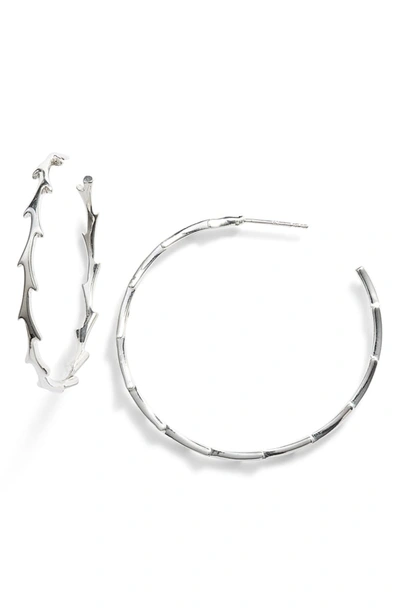 Argento Vivo X Dru. Small Thorn Hoop Earrings (nordstrom Exclusive) In Silver