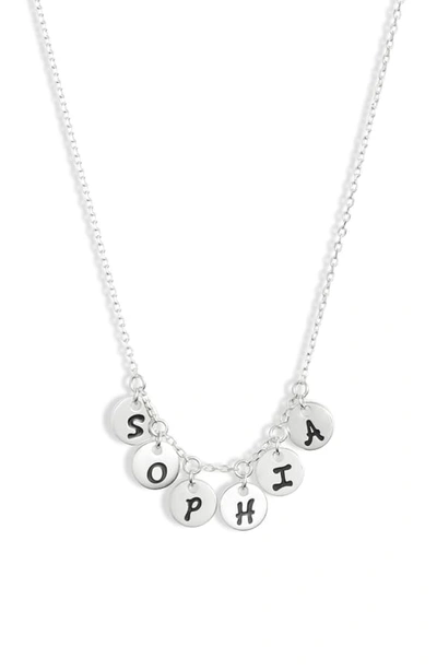 Argento Vivo Personalized Disc Necklace (nordstrom Exclusive) In Silver